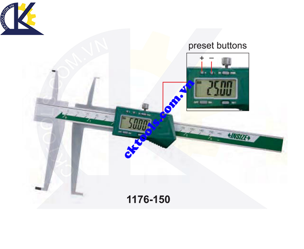 Thước kẹp điện tử đo rãnh INSIZE  1176-150  ,  DIGITAL INSIDE GROOVE  CALIPERS   1176-150