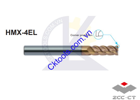 Dao phay  ZCCCT  dòng   HMX-4EL-D3.0 , HMX-4EL-D4.0 , HMX-4EL-D5.0   , Dao phay  ngón hợp kim  ZCC.CT   HMX-4EL-D3.0 , HMX-4EL-D4.0 , HMX-4EL-D5.0 