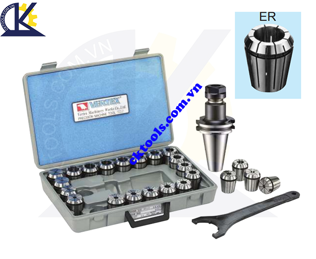 BỘ ĐẦU KẸP DAO  SK30, SK40, SK50 VERTEX  KIỂU COLLET ER     V-759, V-760, V-761, V-762, V-763