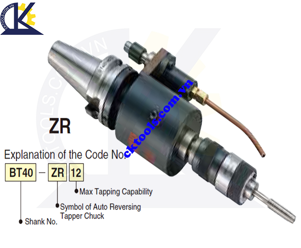 Đầu kẹp taro NIKKEN BT40-ZR, Holder NIKKEN BT40-ZR, AUTO. REVERSING TAPPER CHUCK BT40-ZR