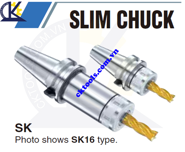 Ống kẹp dao NIKKEN BT50-SK16, Holder NIKKEN BT50-SK16,  SLIM CHUCK HIGH SPEED ROTATION - HIGH ACCURACY BT50-SK16.