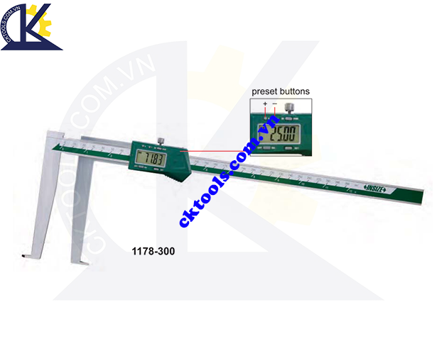 Thước kẹp điện tử đo rãnh INSIZE  1178-300  ,  DIGITAL  INSIDE GROOVE  CALIPERS   1178-300