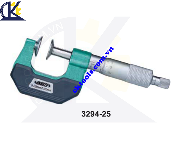 Panme cơ khí  INSIZE  3294-25 , NON-ROTATING SPINDLE DISK  MICROMETERS (ECONOMIC TYPE )  3294-25