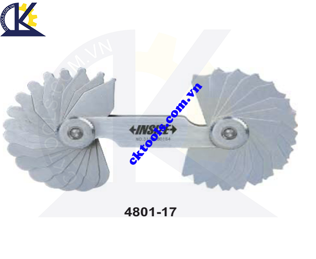 Bộ dưỡng đo ren   INSIZE   4801-17 ,   RADIUS  GAGES   4801-17