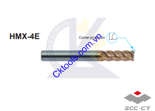 Dao phay  ZCCCT  dòng   HMX-4E-D1.0F , HMX-4E-D1.0S , HMX-4E-D1.0  , Dao phay  ngón hợp kim  ZCC.CT  HMX-4E-D1.0F , HMX-4E-D1.0S , HMX-4E-D1.0 