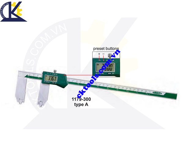 Thước kẹp điện tử  INSIZE  1179-300 type A ,  DIGITAL RTJ RING GROOVE  CALIPERS  11179-300 type A