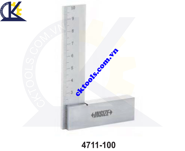 Thước đo   góc  INSIZE   4711-100 , MACHINIST  SQUARES   WITH WIDE BASE AND SCALE (ECONOMIC TYPE )  4711-100