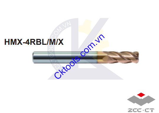 Dao phay  ZCCCT  dòng    HMX-4RBL-D4.0R0.2S , HMX-4RBL-D4.0R0.2  ,  Dao phay  ngón hợp kim   ZCC.CT   HMX-4RBL-D4.0R0.2S , HMX-4RBL-D4.0R0.2  