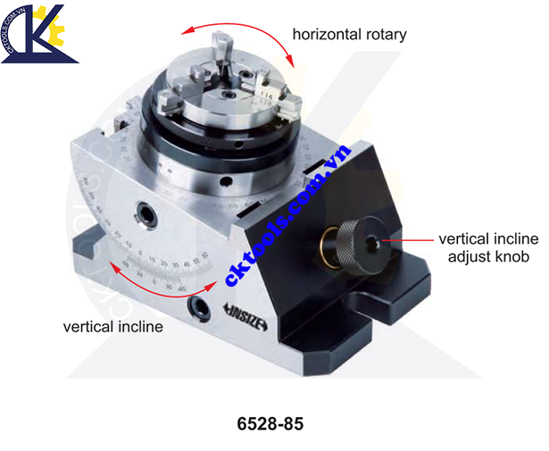 Ê tô đa năng có mâm cặp    INSIZE     6528-85 , PRECISION UNIVERSAL VISE  WITH CHUCK   6528-85