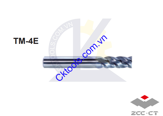 Dao phay  ZCCCT  dòng   TM-4E-D6.0 , TM-4E-D8.0 , TM-4E-D10.0 , Dao phay  ngón hợp kim   ZCC.CT   TM-4E-D6.0 , TM-4E-D8.0 , TM-4E-D10.0 