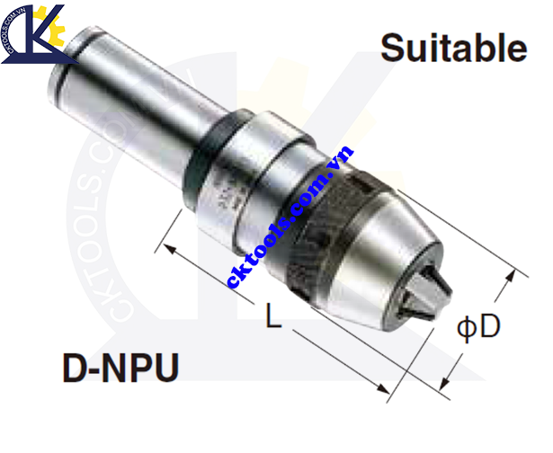 Đầu kẹp mũi khoan NIKKEN D-NPU, Holder NIKKEN D-NPU, STRAIGHT SHANK NC DRILL CHUCK  D-NPU