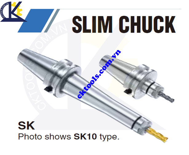 Ống kẹp dao NIKKEN BT30-SK10, Holder NIKKEN BT30-SK10,  SLIM CHUCK HIGH SPEED ROTATION - HIGH ACCURACY BT30-SK10