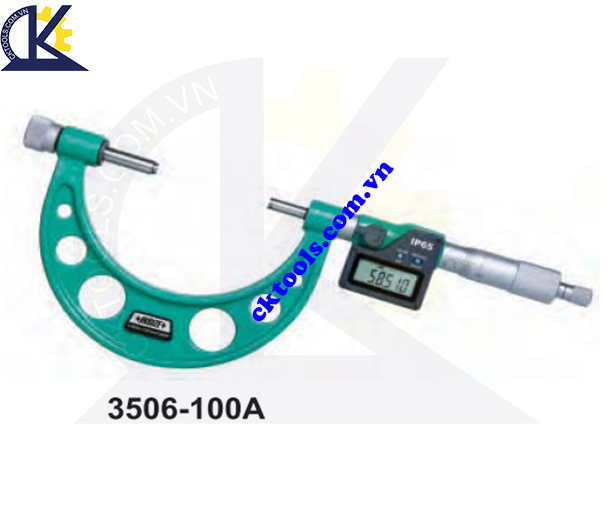 Panme  điện tử   INSIZE  3506-100A  ,   DIGITAL OUTSIDE   MICROMETERS WITH INTERCHANGEABLE ANVILS  3506-100A