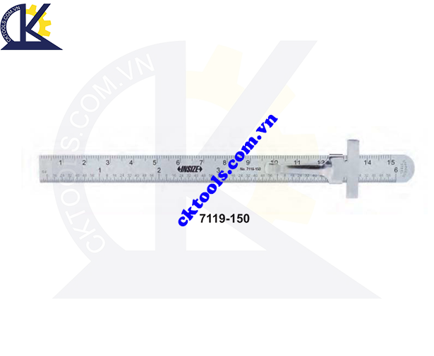 Thước lá  INSIZE  7119-150  ,   POCKET RULE WITH SLIDING CLIP   7119-150