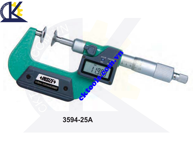 Panme điện tử   INSIZE  3594-25A , DIGITAL NON-ROTATING SPINDLE DISK  MICROMETERS (ECONOMIC TYPE )  3594-25A