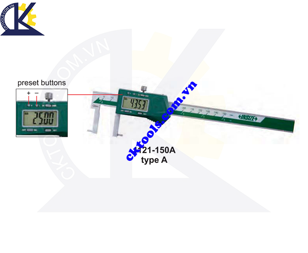 Thước điện tử đo rãnh INSIZE  1121-150A  ,  DIGITAL INSIDE POINT CALIPERS    1121-150A