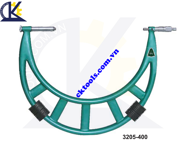 Panme  cơ khí   INSIZE  3205-400  ,   OUTSIDE   MICROMETERS WITH EXTENSION ANVIL COLLAR   3205-400  