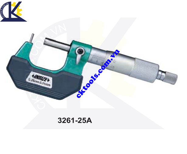 Panme  cơ khí   INSIZE  3261-25A  ,  CYLINDRICAL ANVIL TUBE  MICROMETERS   3261-25A