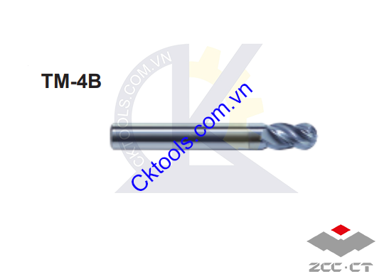 Dao phay  ZCCCT  dòng    TM-4B-R3.0 , TM-4B-R4.0 , TM-4B-R5.0   , Dao phay  ngón hợp kim   ZCC.CT   TM-4B-R3.0 , TM-4B-R4.0 , TM-4B-R5.0 