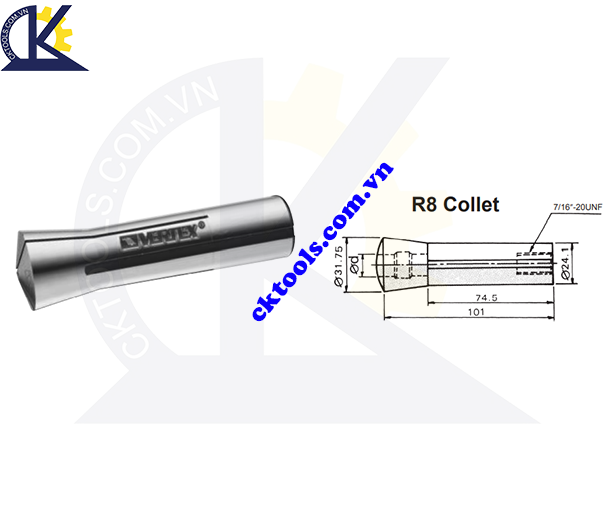 COLLET R8  VERTEX    R8-5/8, R8-11/16, R8-3/4