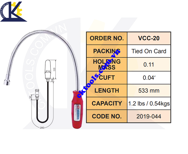 THIẾT BỊ THU PHOI  NAM CHÂM CÁN UỐN CONG VERTEX  VCC-20