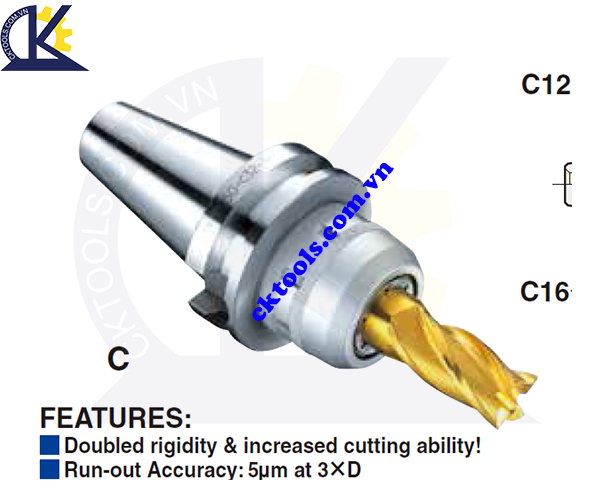 Đầu kẹp dao BT40-C, Holder BT40-C, Milling Chuck BT40-C