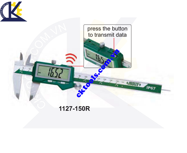 Thước cặp điện tử  INSIZE  1127-150R  , BUILT-IN BLUETOOTH IP67 WATERPROOF  DIGITAL CALIPERS  1127-150R