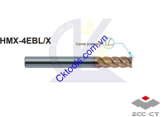 Dao phay  ZCCCT  dòng   HMX-4EBL-D4.0 , HMX-4EBL-D6.0 , HMX-4EBX-D6.0   ,  Dao phay  ngón hợp kim  ZCC.CT   HMX-4EBL-D4.0 , HMX-4EBL-D6.0 , HMX-4EBX-D6.0 